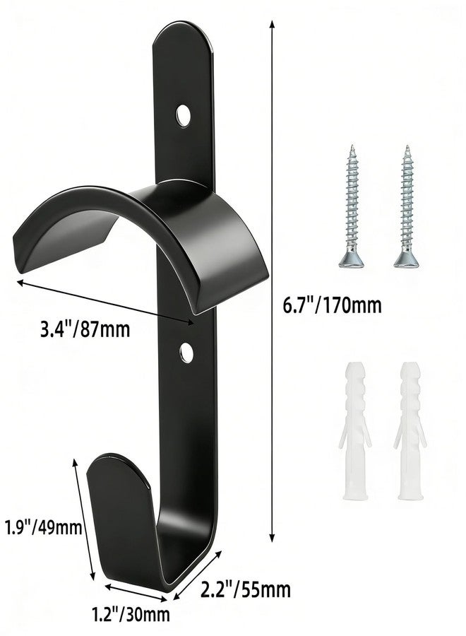 Cididu 4 Pack Horse Bridle Rack Hooks, Metal Bridle Holder Bracket Heavy Duty, Wall Mount Horse Tack Storage Harness Halter Hanger with Screws, Horse Trailer Stall Accessories for Horse Barn Tack Room - Image 2